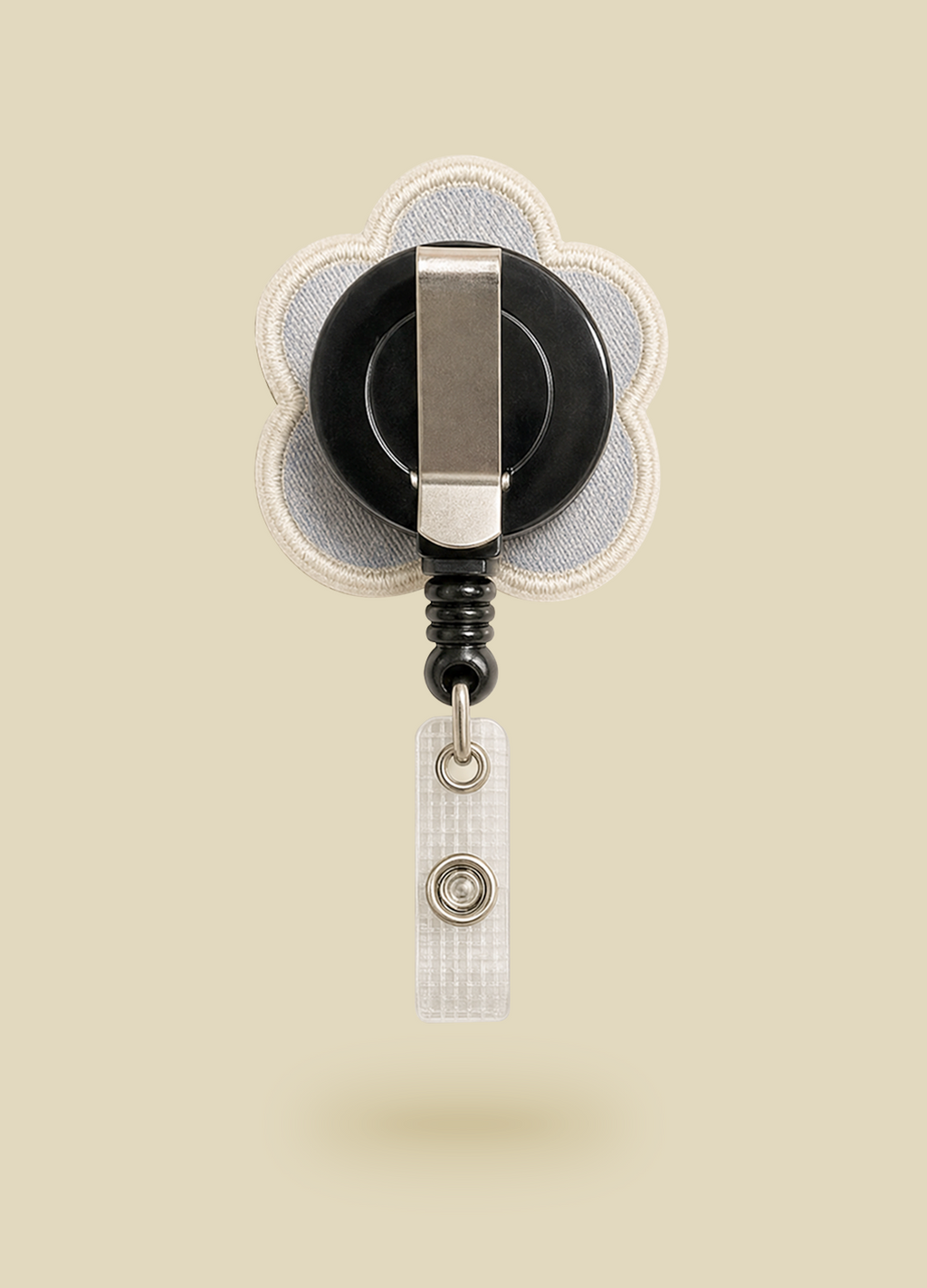 Blue Flower Badge Reel