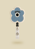 Blue Flower Badge Reel