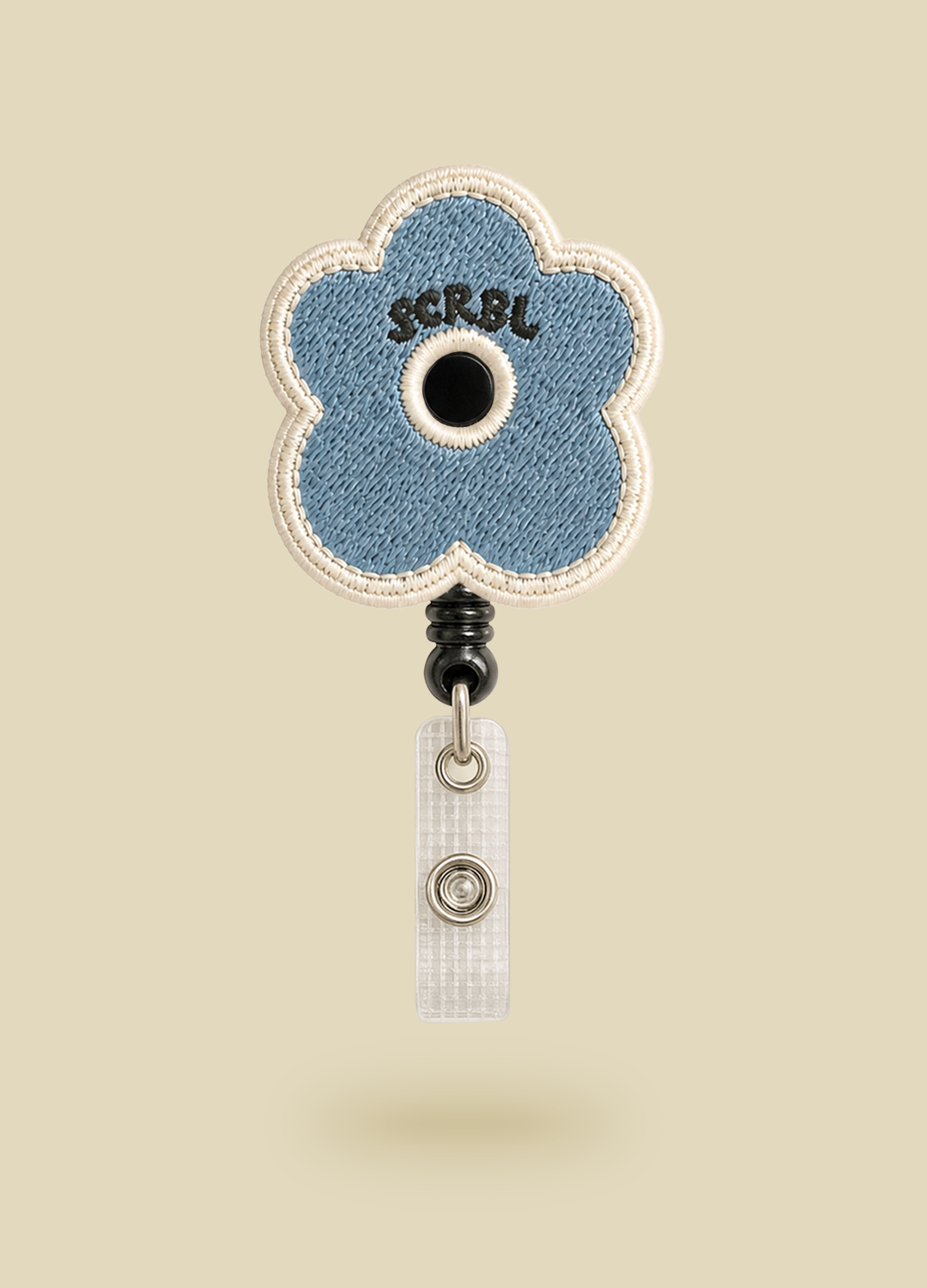 Blue Flower Badge Reel