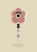 Pink Flower Badge Reel