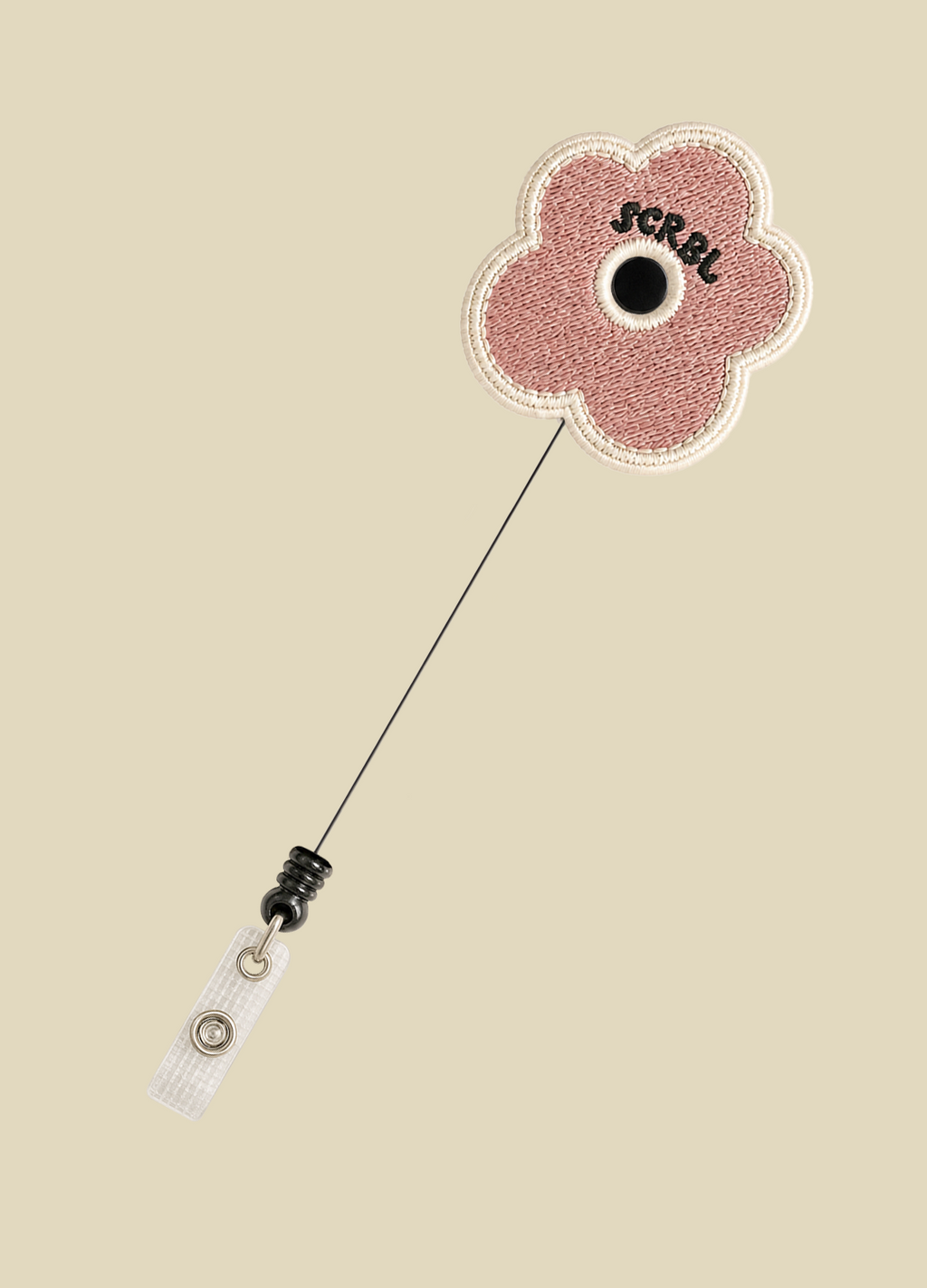 Pink Flower Badge Reel