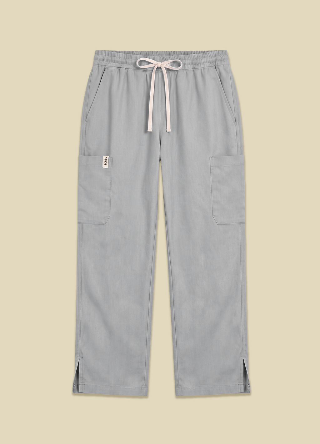Smudged Gray Men's Scrub Pants