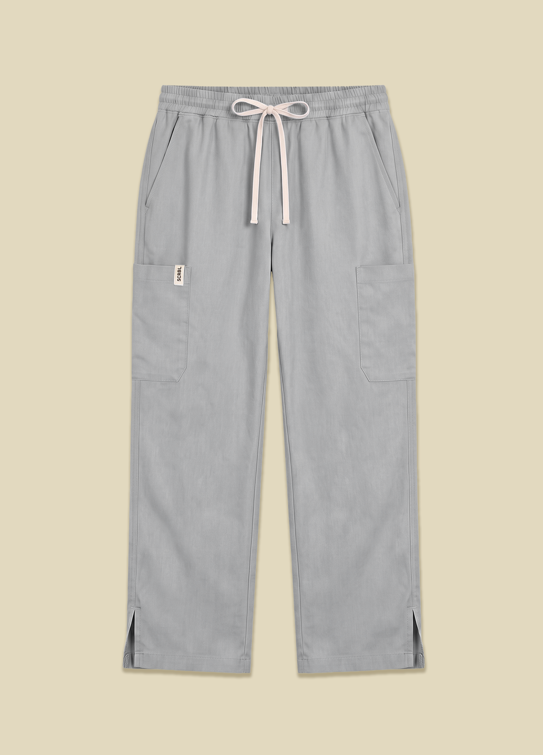Smudged Gray Men's Scrub Pants
