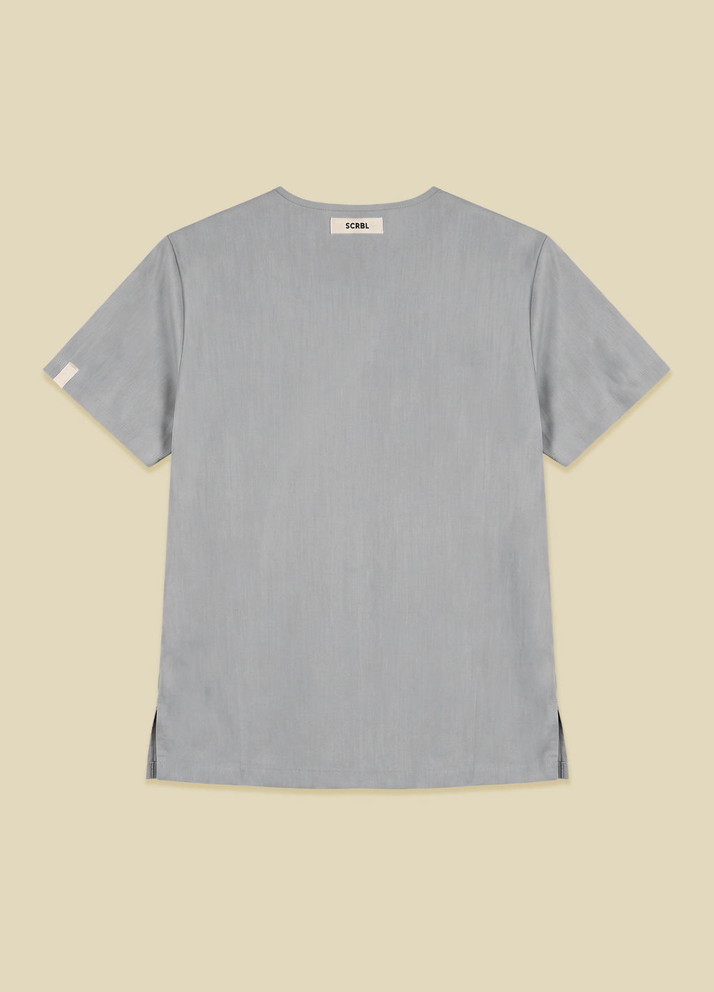 Smudged Gray Men's Scrub Top