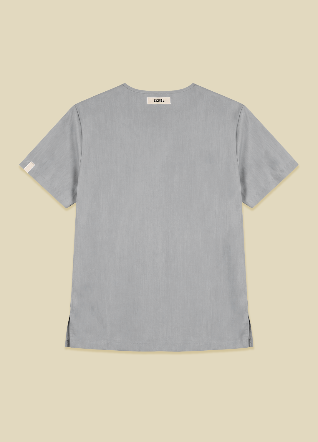 Smudged Gray Men's Scrub Top