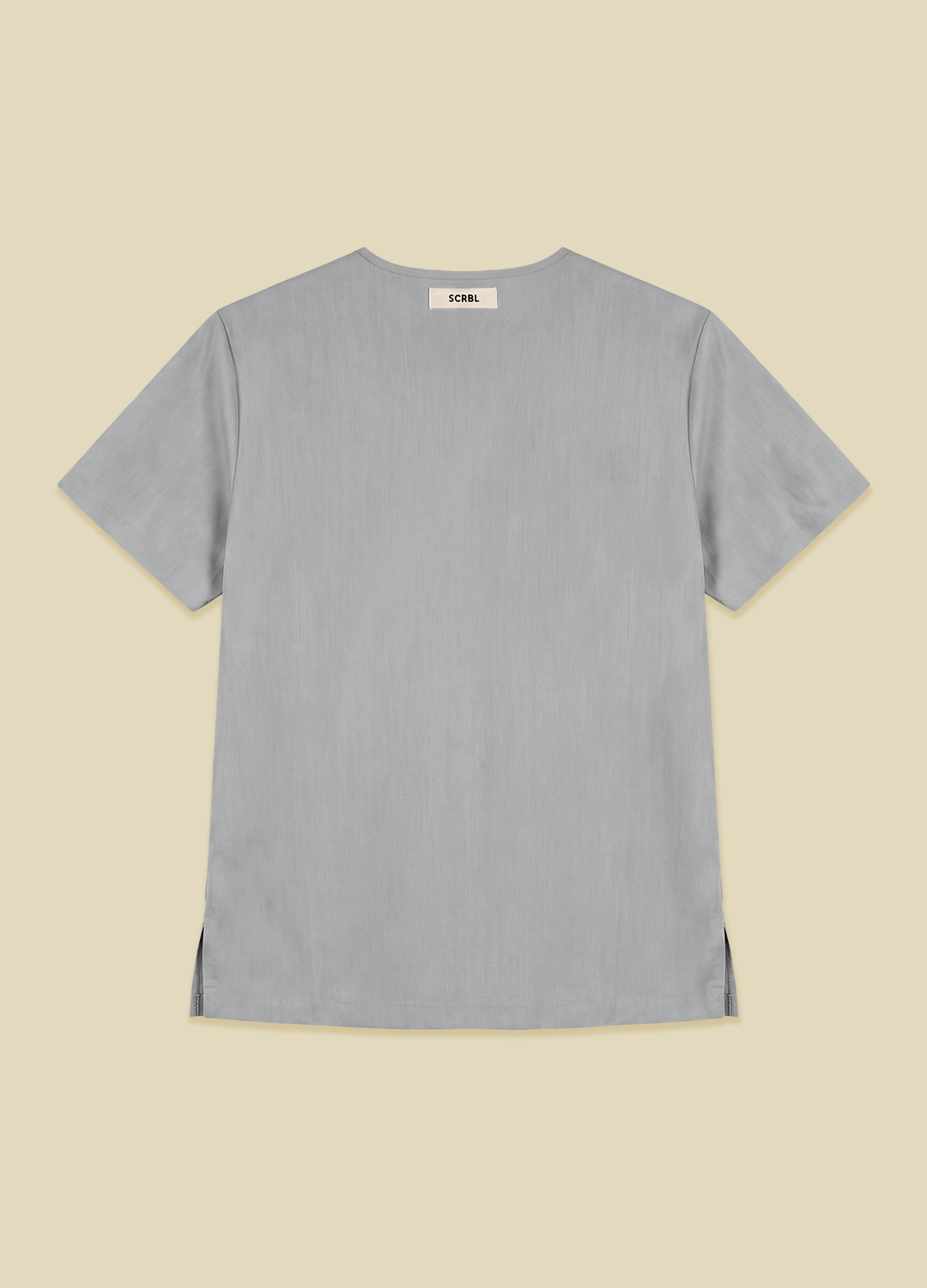 Smudge Gray Men's Scrub Top