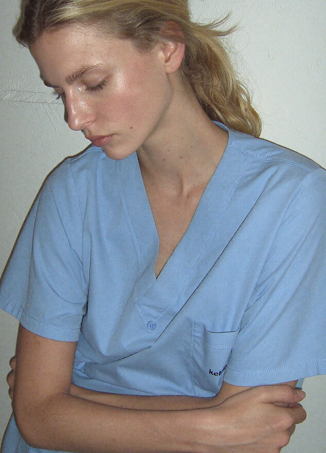 Carbon Blue Women's Scrub Top