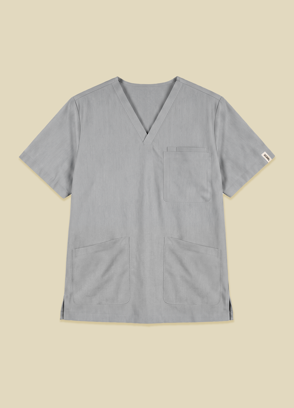 Smudge Gray Women's Scrub Top