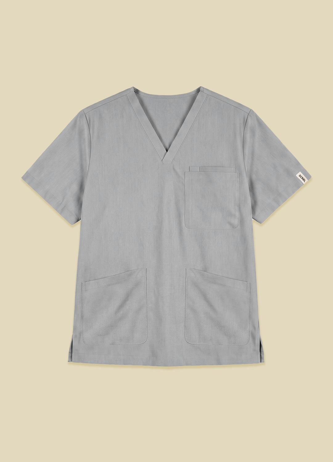 Smudge Gray Women's Scrub Top